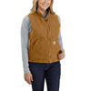 Carhartt Relaxed Fit Washed Duck Sherpa Lined Mock Neck Vest