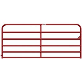 Heavy-Duty Gate, 6-Rail, Red, 8-Ft.