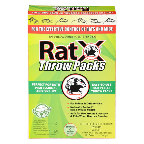 EcoClear RatX® Throw Packs (Box of 6 packs)