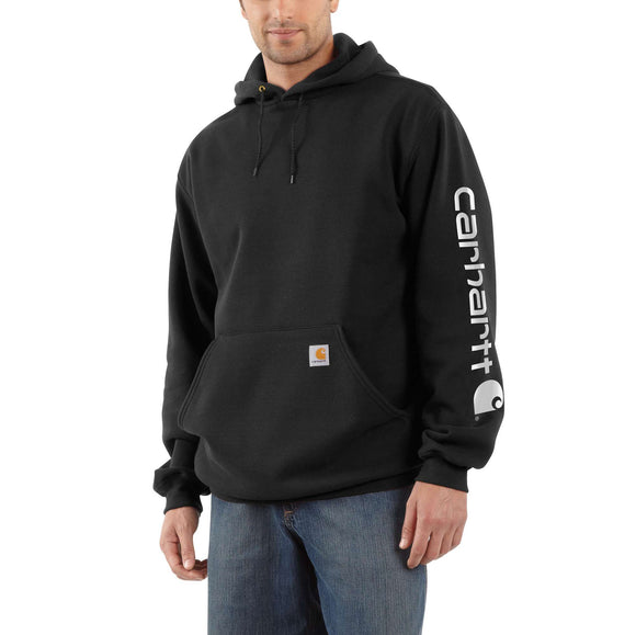 Carhartt Loose Fit Midweight Logo Sleeve Graphic Sweatshirt in Black (L, Regular)