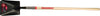 Razor-Back Square Point Shovel With Tab Socket And Forward Turned Step, Wood HandleLE