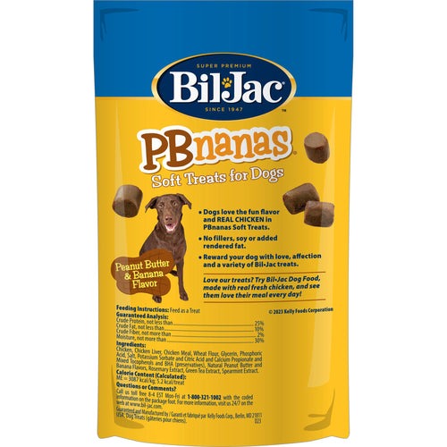 Bil-Jac PBnanas Soft Treats for Dogs