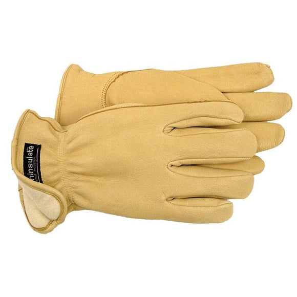 Boss Therm Premium Insulated Deerskin Driver Glove (Tan Medium)